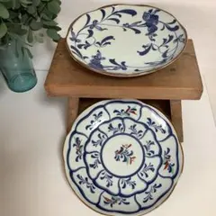 中古品傷ありです】龍峰窯ネジリ祥瑞 楕円オードブル大皿2枚 - メルカリ
