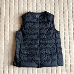 無印良品 軽量ダウンノーカラーベスト レディース XL ブラック