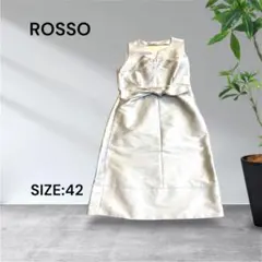 3365☆ROSSO35GENOVAノースリーブワンピース シルバー サイズ42のサムネイル