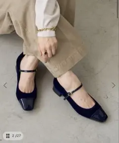 ルタロン　3cmスクエアコンビメリージェーン