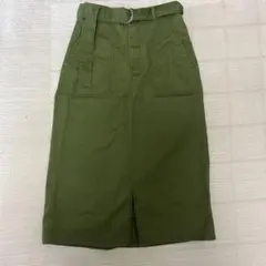 ローリーズファーム　カーキスカート　ロングスカート　カーゴスカート