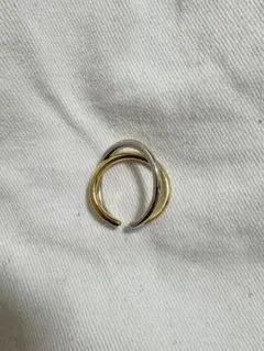 eteシルバーゴールドリング、イヤーカフ