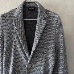 THREE DOTS スリードッツ ヘリンボーン柄 パイル地テーラードジャケット