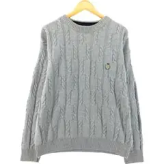 CHAPS RALPH LAUREN グレー ケーブルニットセーター