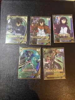 Uレア　ガンダムアーセナルベース　ダブルオーガンダム　刹那　他合計5枚　UT04
