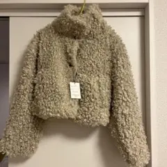 新品未使用グレイル　ボアジャケット サイズF ベージュ