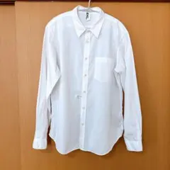 MHL　マーガレットハウエル　白　長袖　コットン　ホワイト　ブラウス　シャツ