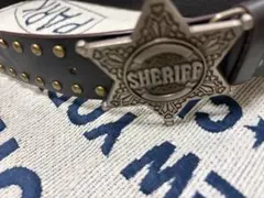 SHERIFF 星型バックル レザーベルト スタッズ