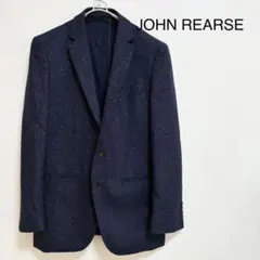 【美品】JOHN REARSE ネイビー テーラードジャケット シルク混 A6
