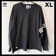 【アディダスオリジナルス】ロンT 黒 XL 日本サイズ2XL 長袖 ロゴ