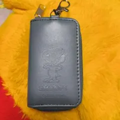 スヌーピー　キーケース　ブルーグレー