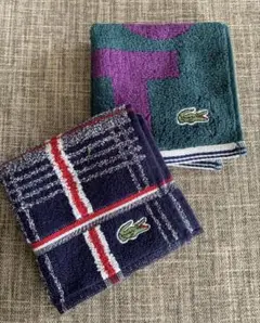 LACOSTE ラコステメンズ　レディース　ラコステ　二枚セット　タオルハンカチ