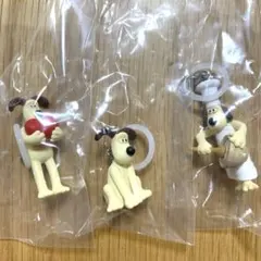 ウォレス　グルミット　めじるしアクセサリー　ガチャ　3点セット