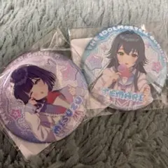 学園アイドルマスター　美鈴　手毬　グリッター缶バッジ　DMMスクラッチ