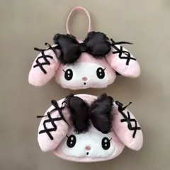 アベイル 真夜中のマイメロ マイメロディ ポーチ リール付きパスケース