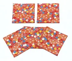 お得な5枚セット♩ 和柄コースター　⭐️お洗濯できます⭐️ 残りわずか