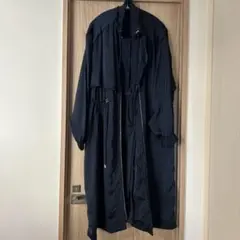 ブラックロングコート ポリエステル 100%