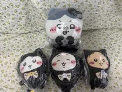 黒猫のぬいぐるみ全種 ちいかわ ハチワレ うさぎ 悪いバージョンだ ハチワレ