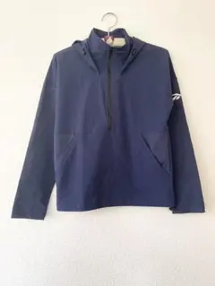 リーボックパーカー　ジップアップジャケット　レディースM ネイビー ストレッチ