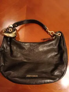JIMMY CHOO レザー ショルダーバッグ ブラックのサムネイル