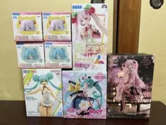 桜ミクフィギュア　初音ミクフィギュア　初音ミクおひるねこ　フィギュアセット