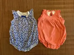 プチバトー　女の子　3m 60cm　ロンパース2点セット
