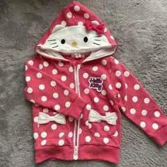 HELLO KITTY 水玉フード付きパーカー 95