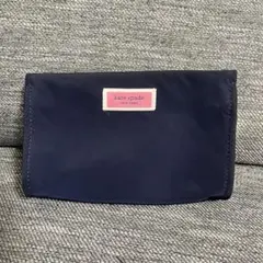 ケイトスペード ナイロンポーチ　ネイビー