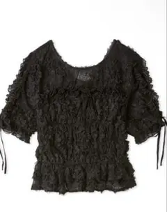 スナイデル　カットレースシャーリングブラウス