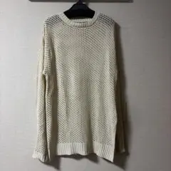 CPCM シーピーシーエム　メッシュ長袖ニット　アイボリーのサムネイル