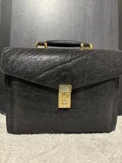 黒革　ハンドバック