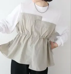 Green Parks ナイロンドッキングドロストプルオーバー