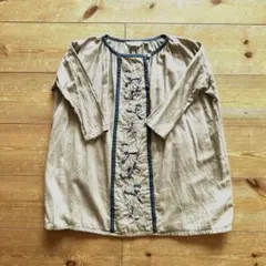 【美品】marble SUD 朝顔 刺繍　アサガオ 半袖ブラウス marble SUD 朝顔刺繍 半袖ブラウス - メルカリ