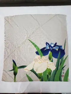 菖蒲柄 　小風呂敷 　縮緬正絹