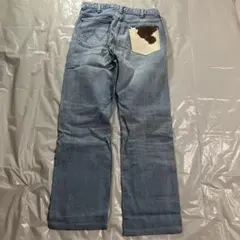 wrangler デニム　パッチ　レザー　本革　ハラコ　リメイク