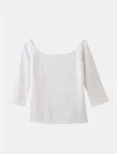 チュチュアンナ まるで毛布！のような暖かさ 肩だし8分袖 オフホワイト インナー