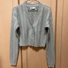 【Hollister】ミント色 カーディガン 短丈