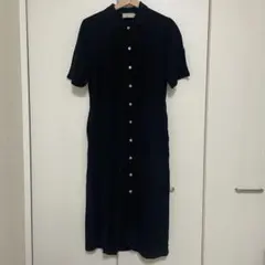 美品】FENDI jeans フェンディ ペカン柄 ポロワンピース ブラック