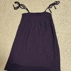 【新品】GU ブラック キャミワンピース M