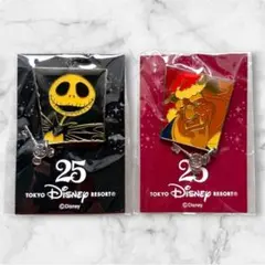 【新品】TDR 25周年 記念ピンバッジ 2種セット ジャック 野獣 公式 レア
