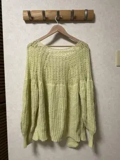 w closet イエロー ニット 長袖 トップス