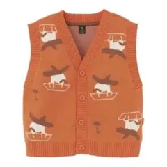 moimoln カウント柄ニットベスト モイモルン トップス ベスト・ジレ