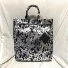 新品 本物 正規品 MANIUNO メンズ スクエア トートバッグ 黒 シルバー