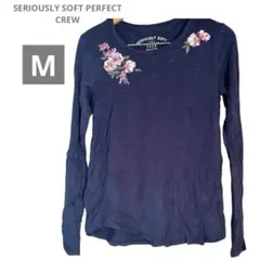 海外古着【SERIOUSLY SOFT PERFECT CREW 】M ネイビー