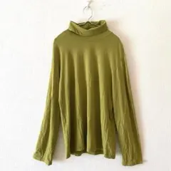 ☆【シーピーエー】Tシャツ カットソー タートルネック 長袖 シンプル LL