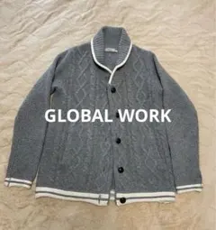 shuca GLOBAL WORKのニットアウター　グレー　Mサイズ