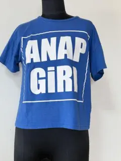 ANAP GIRL ロゴTシャツ S 相当 ブルー 半袖 春夏 キッズ