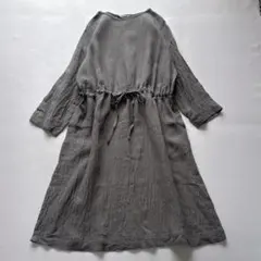 新品タグ付き✨イチアンティークス リネン100 長袖ワンピース ギャザー 赤 F イチアンティークス リネン 長袖ワンピース ギャザー 麻 赤 qv9 - メルカリ