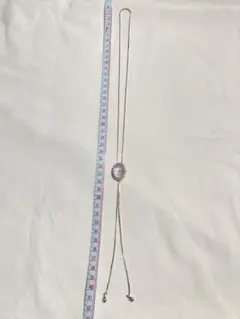 シルバー ローズクォーツ ループタイ 約42cm