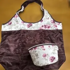 超美品LAURA ASHLEY ローラアシュレイ エコバッグ ポーチ付きおしゃれ